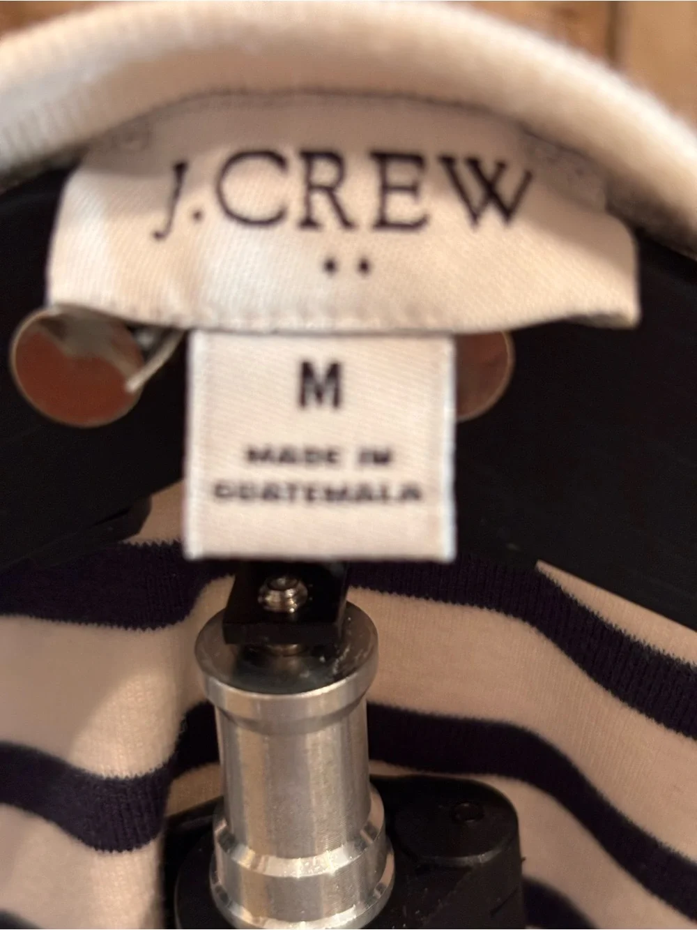 J. Crew Navy and White Striped Top